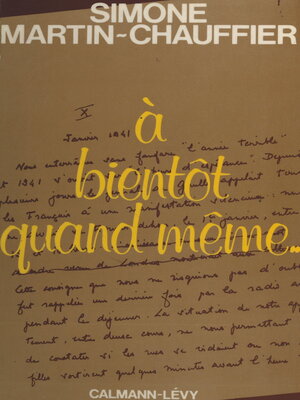cover image of À bientôt quand même...